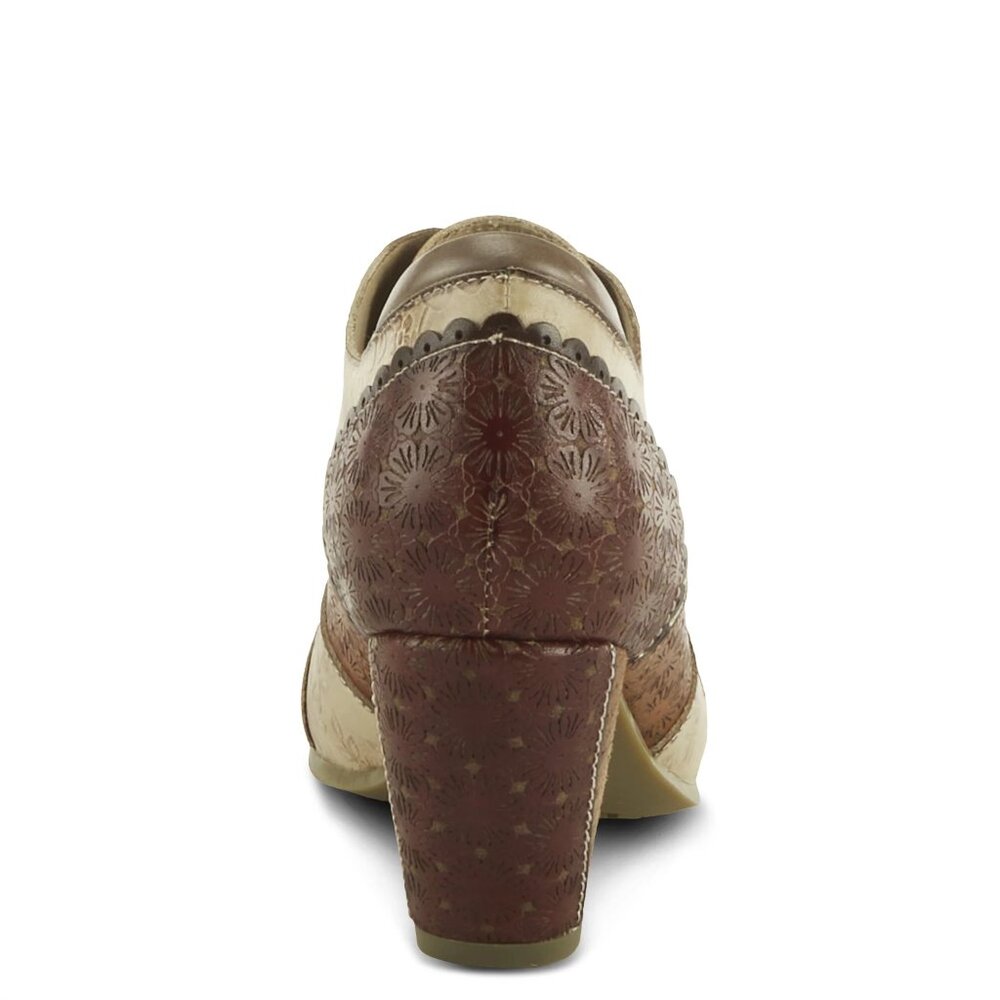 L'ARTISTE ADELVICE FLEUR SHOES GREY MULTI BROWN FLOWER OXFORD LOAFER 9 FIT SMALL - Picture 6 of 7